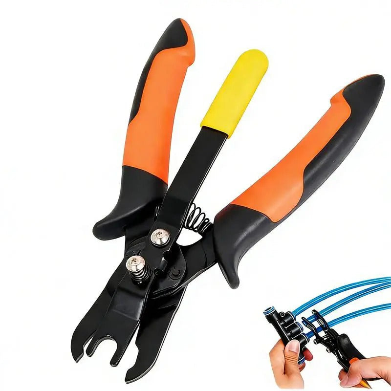 1-Hand Operation Heavy Duty Push-to-Connect Air Hose Connector Remover Pliers - Compact PVC, Carbon Steel, Automotive Pneumatic Quick Disconnect Repair Tools, Father's Day Gift for 3D Printers, Aquaria, Easy To Use